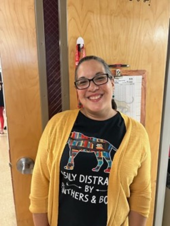 Mrs. Pierce is an 8th grade ELA teacher and an English teacher for people who speak other languages. She has been teaching for 16 years. She has taught at Hagerty, Oviedo, and Lake Brantley High School.