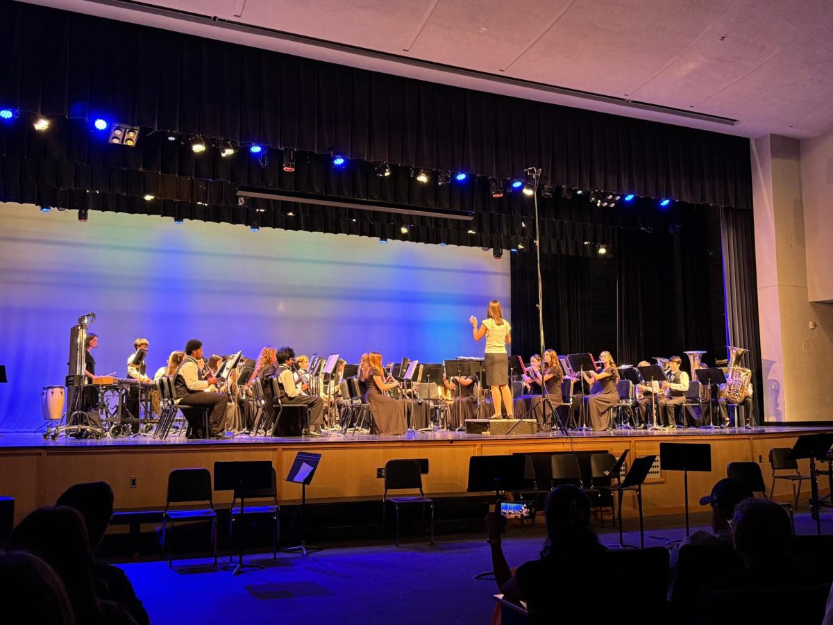 Symphonic band performs last at the end of year concert.
