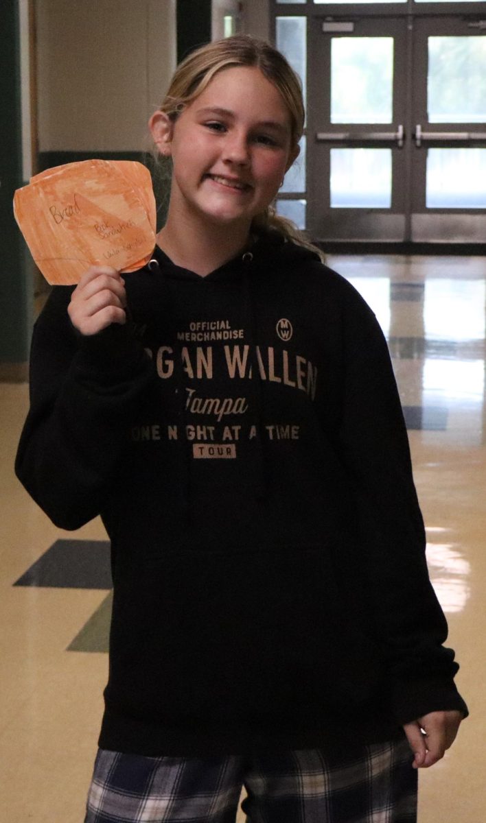 Laila Langlois (7) has Ms. Brady and she made her outcome a burger book. The burger is a book where each part of the burger has a part of a story like the resolution and climax.