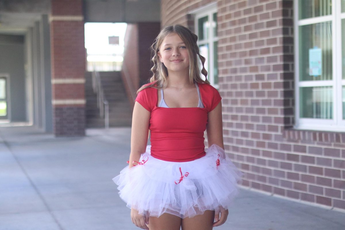 Mackenzie Wainright designed her outfit specifically for the Red Ribbon Week kickoff!