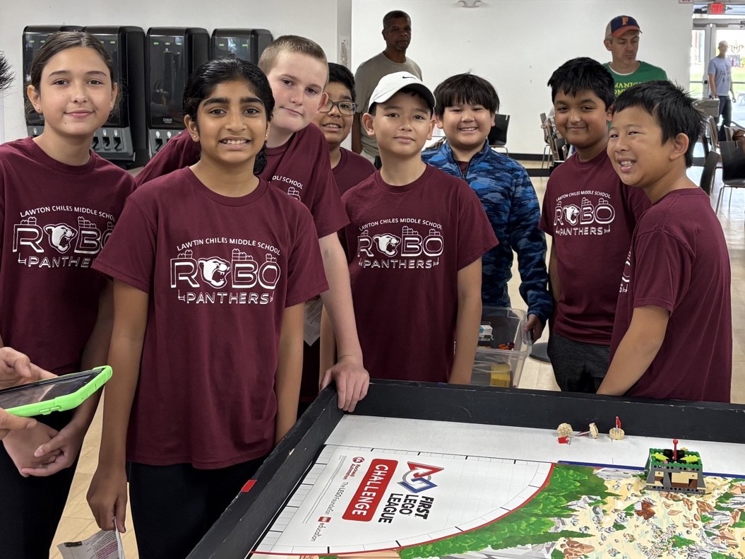 The team at the First Lego League event.