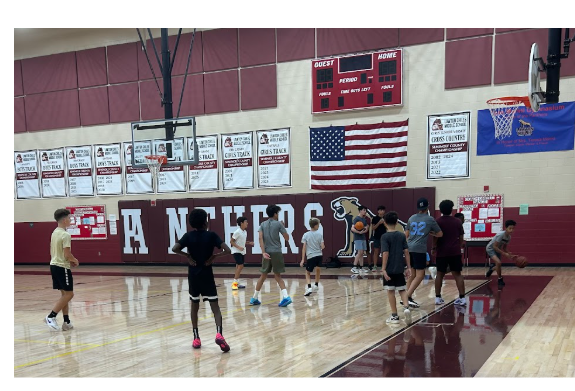 These are boys playing basketball at open gym.