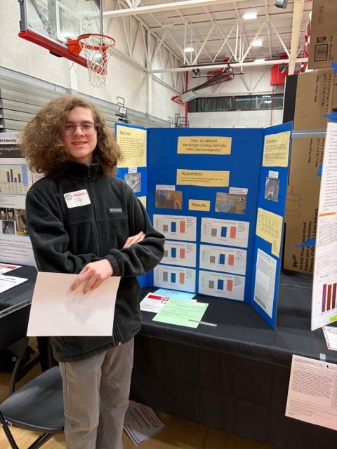 Samuel won 3rd place with his project