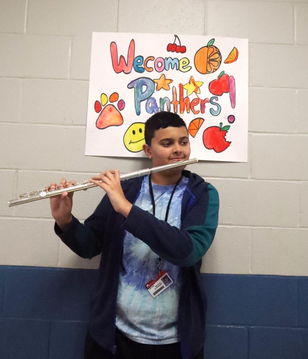 Alexander said, “It makes me sad to know that we are halfway through beginning band because I really like that class. My favorite part of beginning band is the teachers because they are so amazing and funny. I want to continue playing flute in symphonic band next year.”
