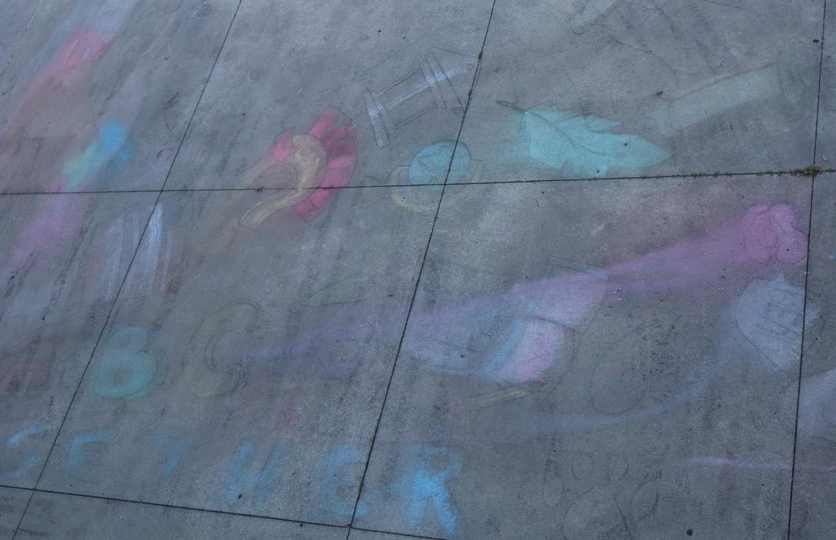 Art from Chalk the House, after it rained.
