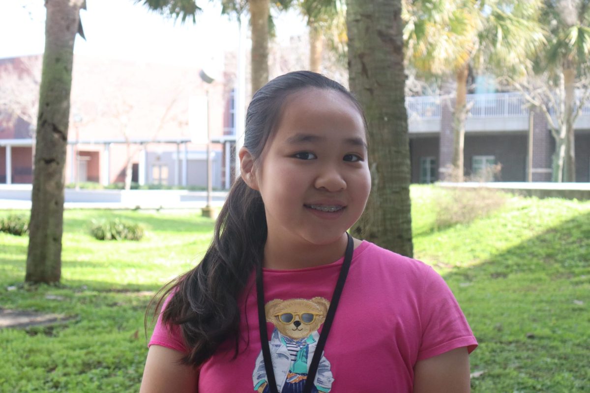 Grace Han (6) won 1st place at our school for her speech, "Tiny Pockets."