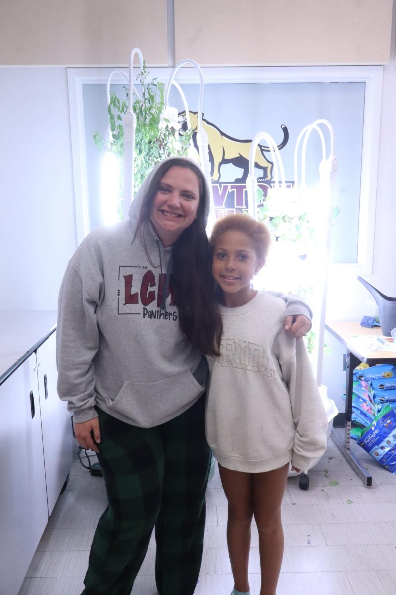 Abrianna Loblack with her favorite teacher Mrs. Maiden!
