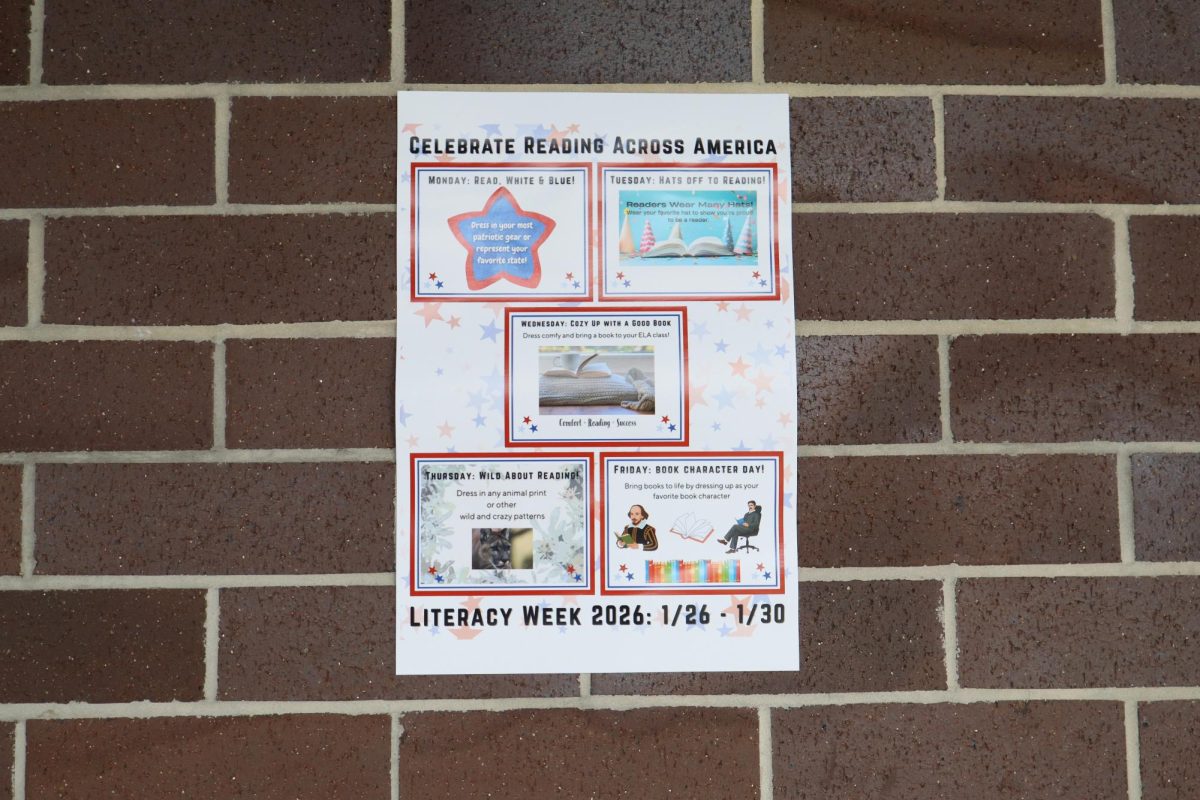 This Is a photo of a poster showing the Literary week themes.