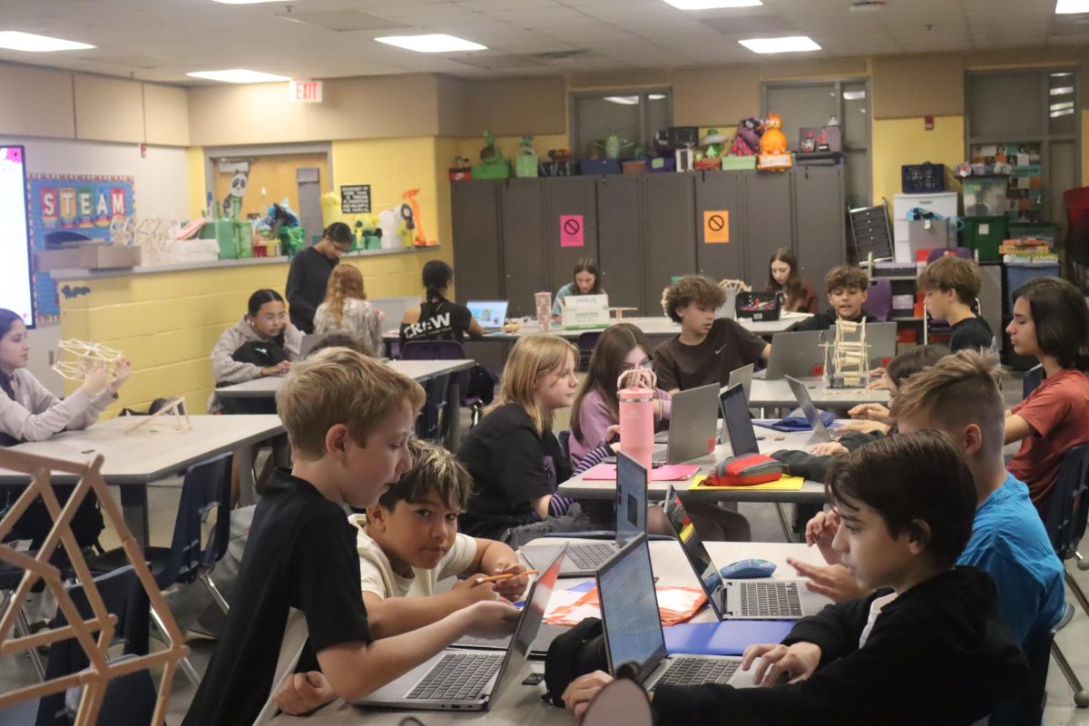 This is Mrs. Amanda Bonds class working on the Ferris Wheel google slides.
