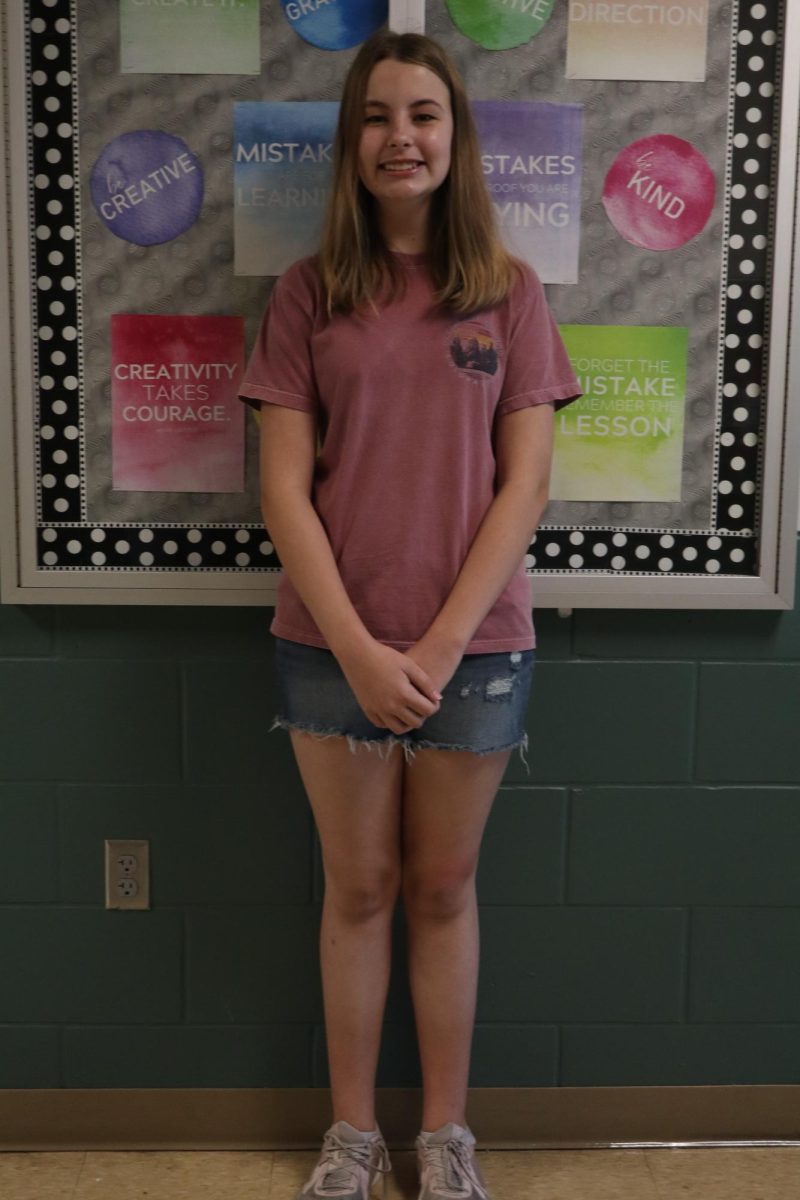 Paige Twigg(7) plays the trumpet in Symphonic Band. She prepared herself for the exciting music they played for the judges. After MPA, she said, “I felt nervous about it, but we did really well.”