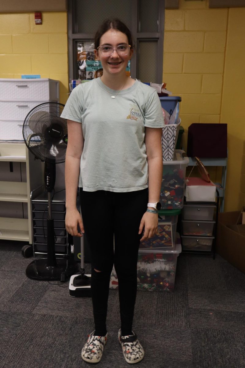 Florence Hagan (7) plays the clarinet and is trying out for Symphonic Band. Florence said, “I think I could do really well in Symphonic Band and I really want to be in that class.”