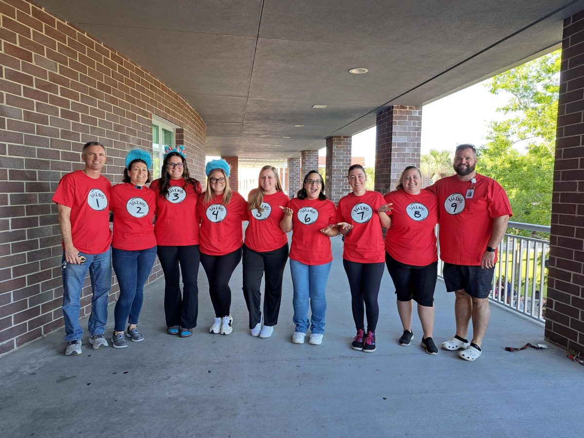 Upstairs building 4 all decided to match for twin day. 